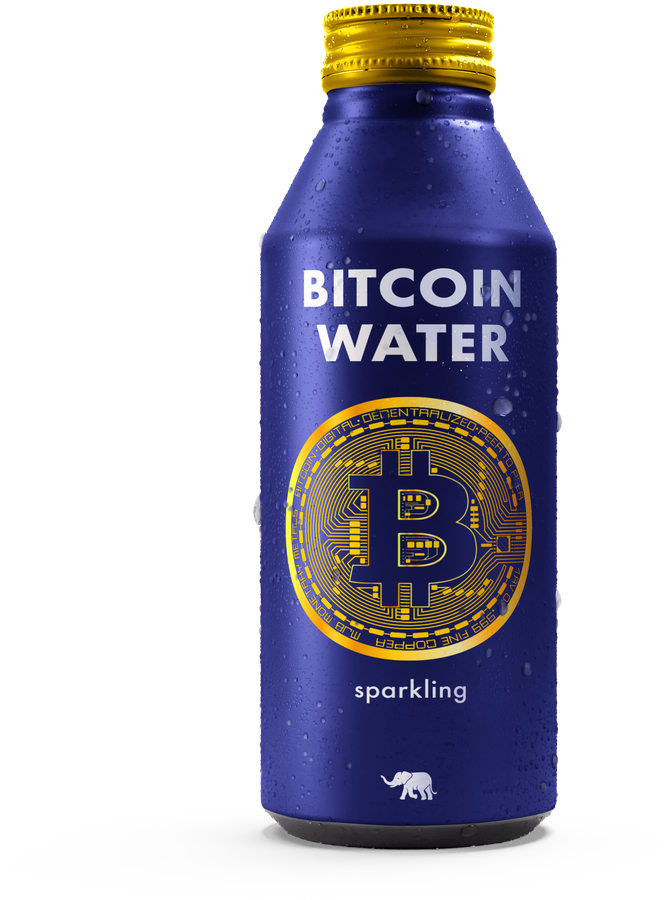 Bitcoin Water sparkling can